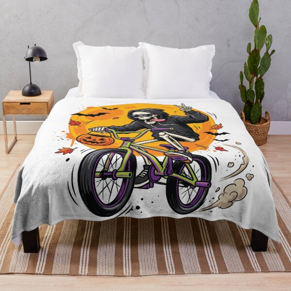 Item preview, Cool BMX Skeleton Peace Sign Halloween Art designed and sold by Merch by Das Design Studio.