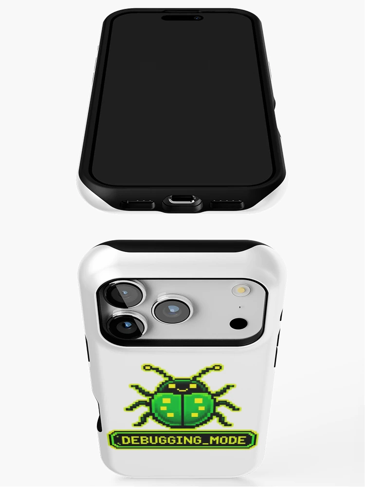 Thumbnail 3 of 4, iPhone Case, Debugging Mode Code Bug Pixel Art designed and sold by DevStyle Labs.