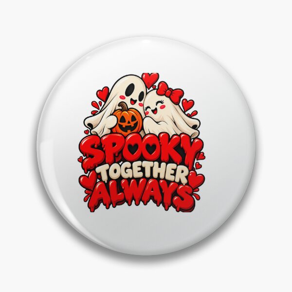 Item preview, Spooky Together Always – Cute Ghost Couple Halloween Design designed and sold by Lovestickerco.