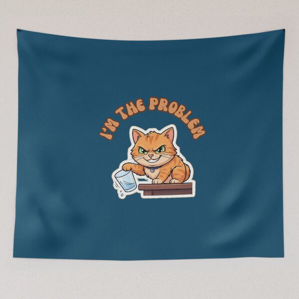 Item preview, I'm The Problem Funny Naughty Cat designed and sold by ZeroContextArt.