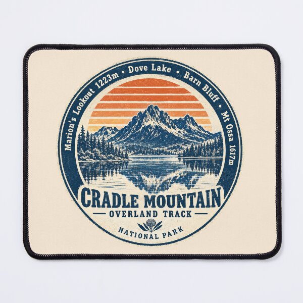 Item preview, Cradle Mountain Overland Track Tasmania Hiking Badge designed and sold by Yellowriversss.