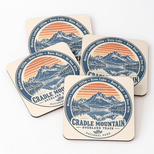 Item preview, Cradle Mountain Overland Track Tasmania Hiking Badge designed and sold by Yellowriversss.