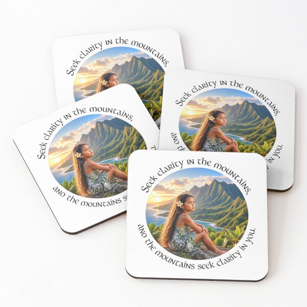 Item preview, Polynesian Clarity Proverb - Seek clarity in the mountains | Pacific Art designed and sold by ShakaLife.org.