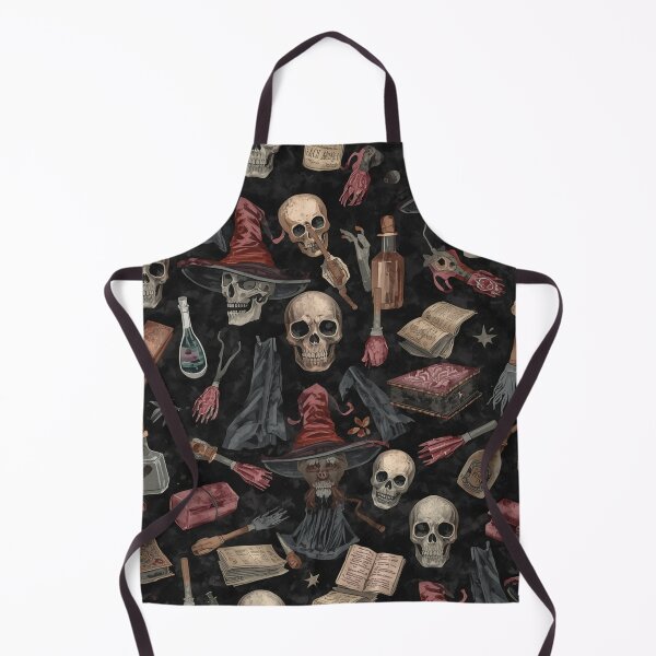 Aperçu de l'œuvre Gothic Witch Skeletons Halloween Pattern créée et vendue par Ingorgia Studio.
