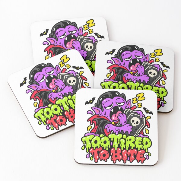Item preview, Too Tired to Bite Sleepy Vampire Halloween designed and sold by Thai Vibe Studio.