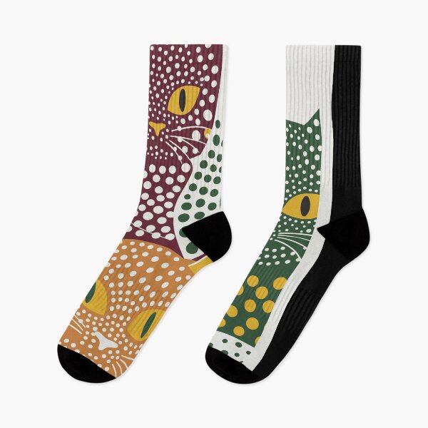 Item preview, Inspired by Yayoi Kusama Colorful Cats Poster, Tokyo 1998 Art Print, Polka Dot Cats Wall Decor designed and sold by MorningJoco.