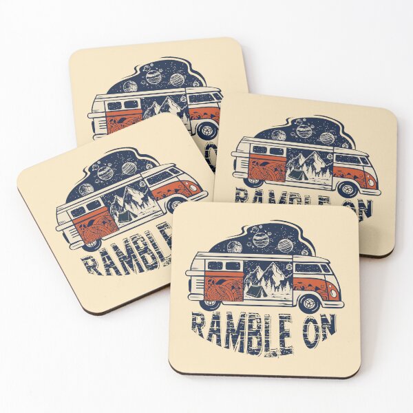 Item preview, Ramble On Vintage Retro Camper Van Road Trip Wanderlust designed and sold by bethgarciai.