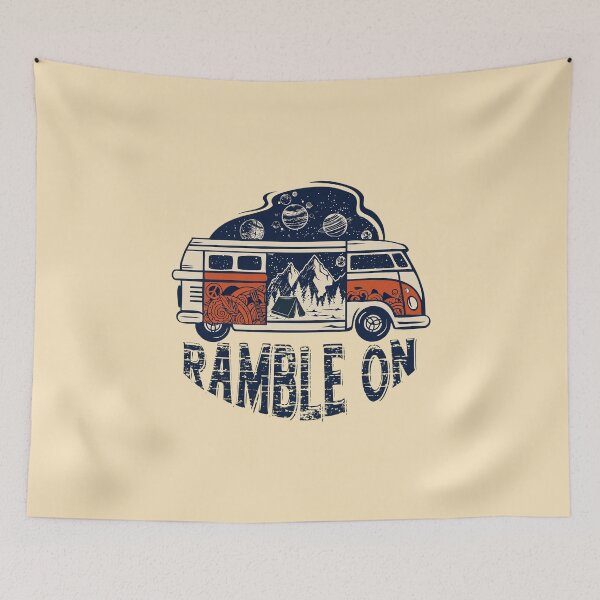 Item preview, Ramble On Vintage Retro Camper Van Road Trip Wanderlust designed and sold by bethgarciai.