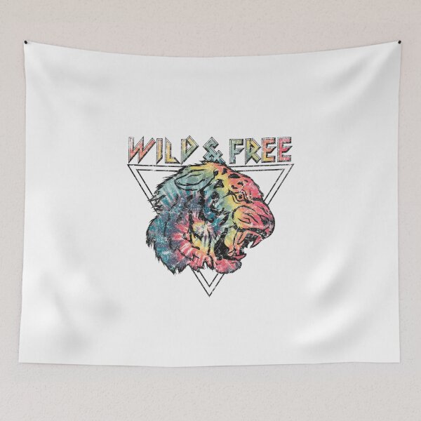 Item preview, Wild and Free Vintage Tiger Geometric Graphic Art, designed and sold by The secret storage room.