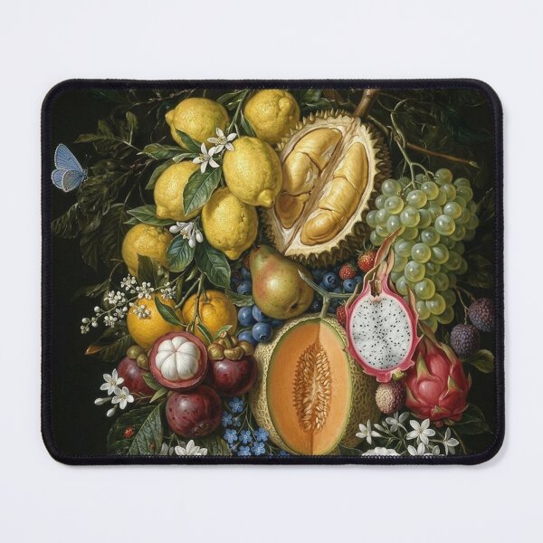 Item preview,  Vintage Still Life Tropical Fruit Festoon - Classic Oil Painting Art Print designed and sold by PetalsPaws.