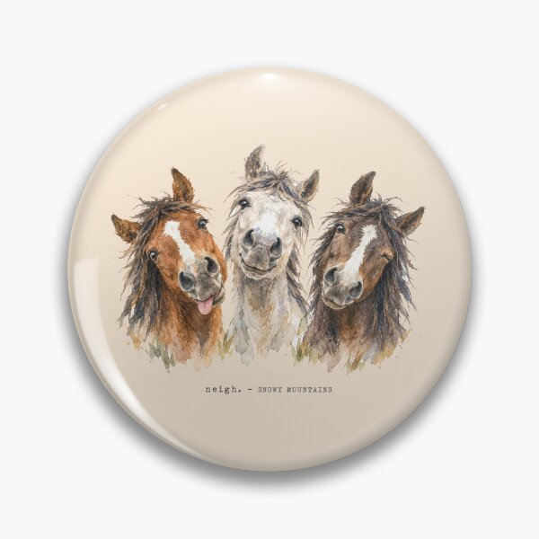 Item preview, Neigh Snowy Mountains Brumby Trio Funny Horse designed and sold by Yellowriversss.