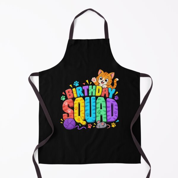 Aperçu de l'œuvre Birthday Squad Cat Kitten Meow créée et vendue par ShirTomDesigns.