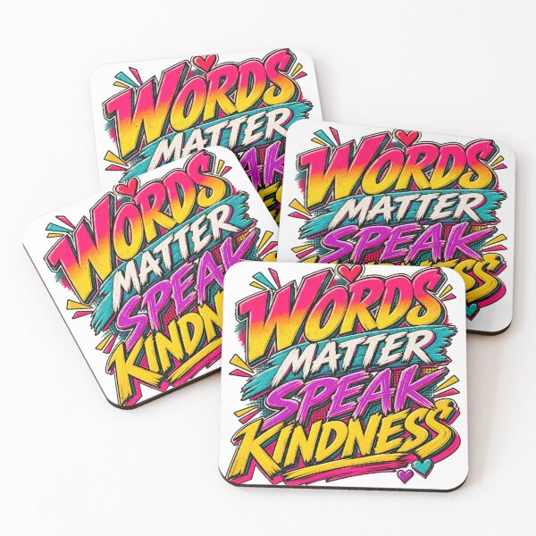 Item preview, Words Matter Speak Kindness – Colorful Positive Message Graphic Tee designed and sold by LVSMe.