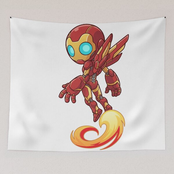 Item preview, Cute Chibi Flying Armored Superhero Robot Sci-Fi Character designed and sold by Rupesh-Art26.