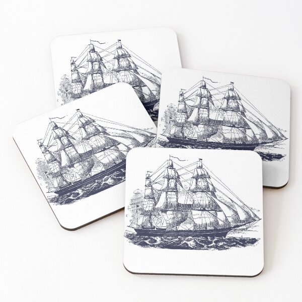 Item preview, Vintage Sailing Ship – Classic Tall Ship Nautical Art designed and sold by JOHN44ART.