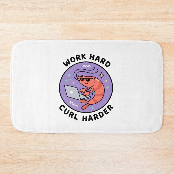 Item preview, Funny Shrimp Work Hard Curl Harder - Office Humor designed and sold by LuloCreative.
