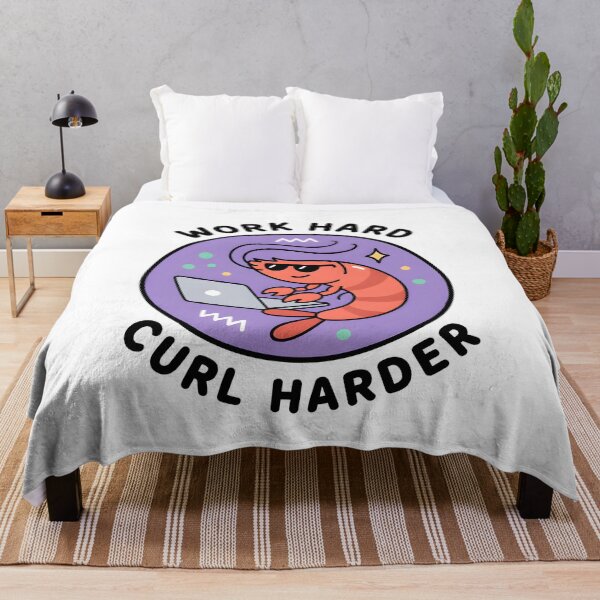 Item preview, Funny Shrimp Work Hard Curl Harder - Office Humor designed and sold by LuloCreative.
