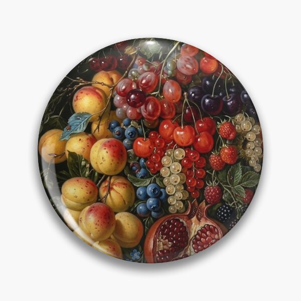 Item preview, Vintage Fruit Garland Oil Painting Still Life - Baroque Art Print designed and sold by PetalsPaws.