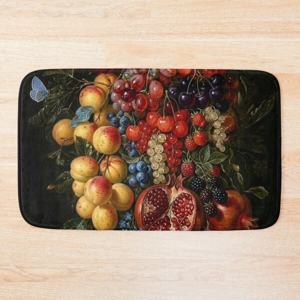 Item preview, Vintage Fruit Garland Oil Painting Still Life - Baroque Art Print designed and sold by PetalsPaws.