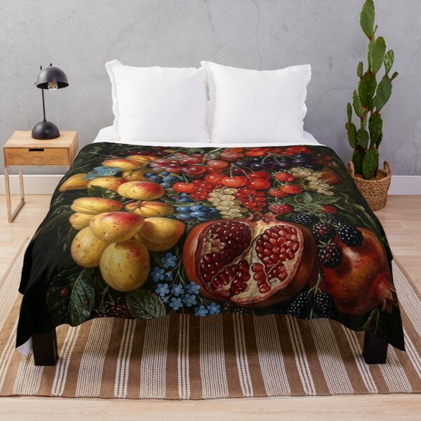 Item preview, Vintage Fruit Garland Oil Painting Still Life - Baroque Art Print designed and sold by PetalsPaws.