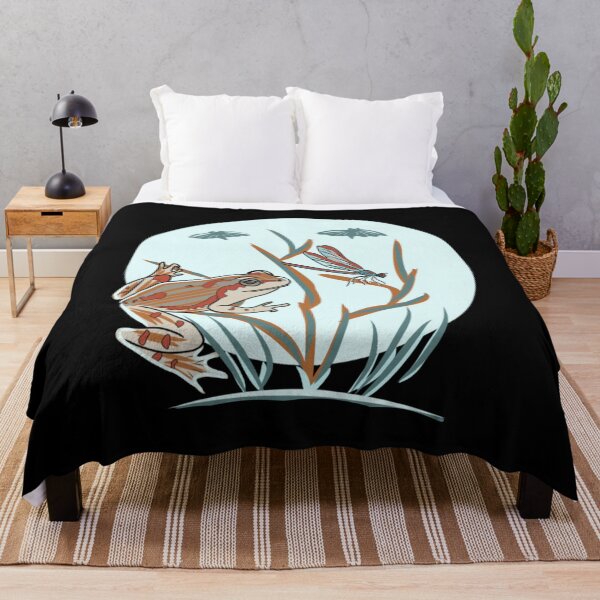 Item preview, Frog Goblincore and dragonfly night illustration cottagecore nature moon art designed and sold by LeshanArt.