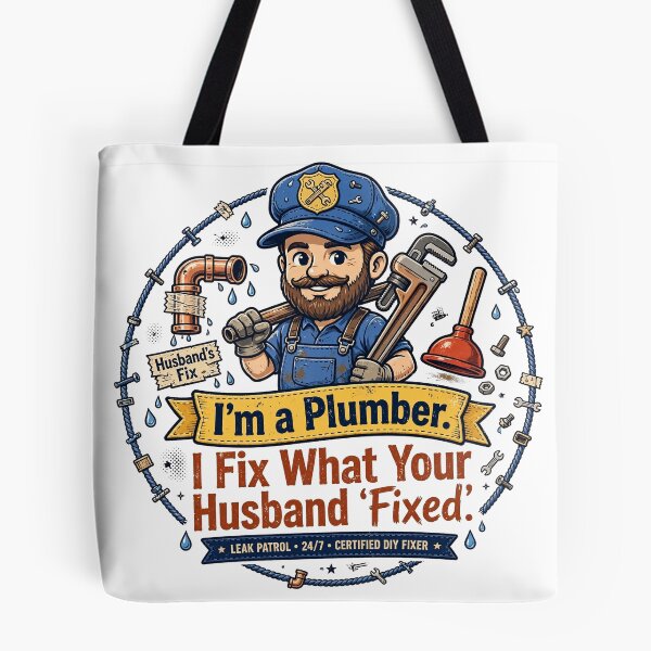 Item preview, Funny Plumber Gift – I Fix What Your Husband Fixed designed and sold by Quip & Carry.