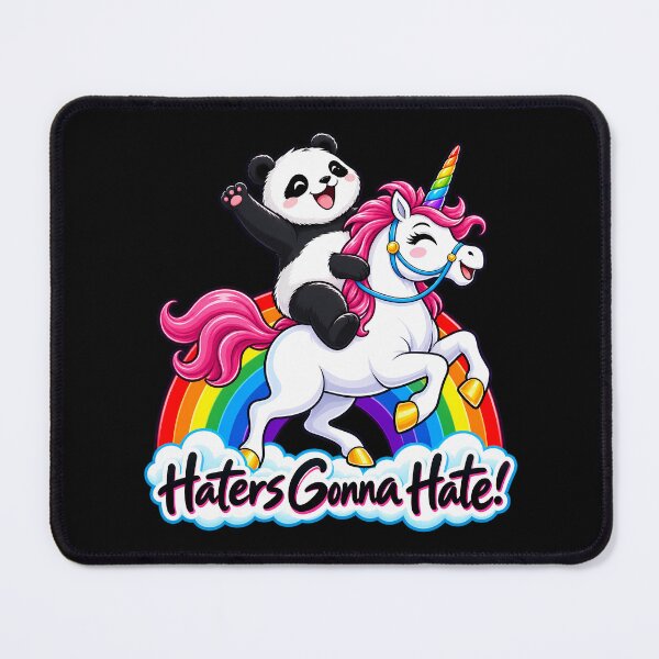 Item preview, Panda Unicorn Rainbow Haters Gonna Hate designed and sold by lockyrollflu.