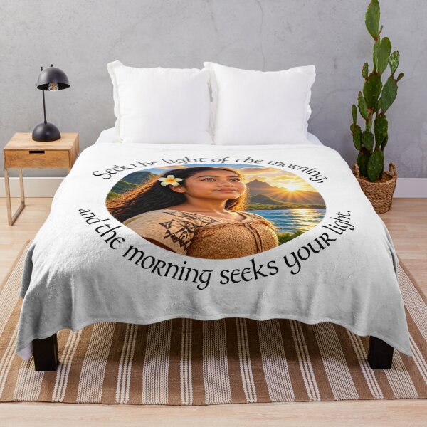 Item preview, Hawaii Focus Proverb - Seek the light of the morning | Pacific Art designed and sold by ShakaLife.org.