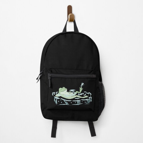 Item preview, Frog Chill Relaxing on Water Lily Pond Cottagecore Art designed and sold by LeshanArt.