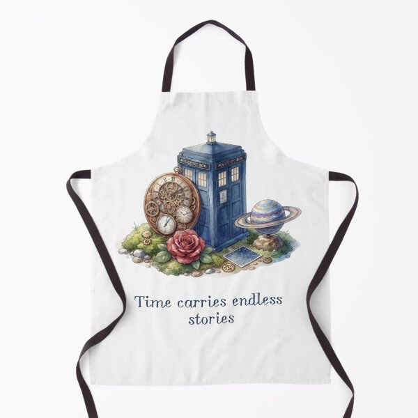 Aperçu de l'œuvre Blue Police Box Time Travel Classic Literature Watercolour créée et vendue par made by Golightly x.