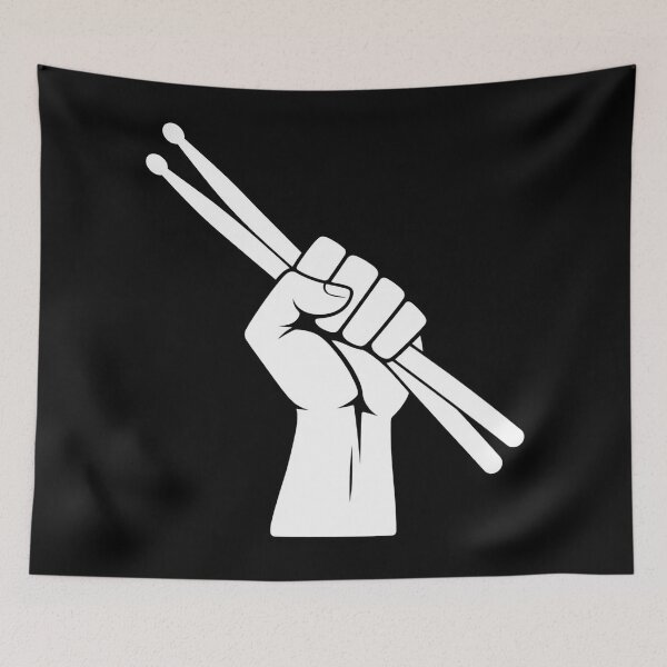 Item preview, Raised Fist with Drumsticks designed and sold by lockyrollflu.