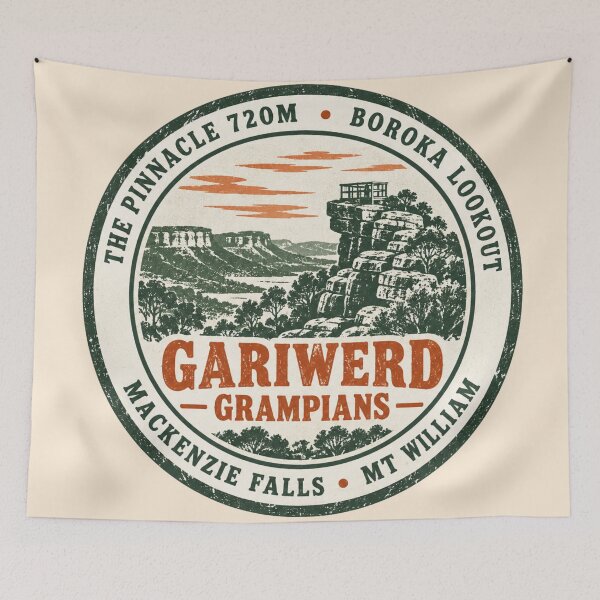 Item preview, Gariwerd Grampians Pinnacle Lookout Vintage National Badge designed and sold by Yellowriversss.