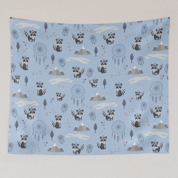 Item preview, Boho Racoons Pattern designed and sold by Arch4Design.