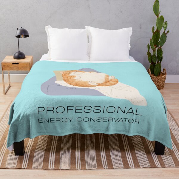Item preview, Funny Cat Nap - Professional Energy Conservator Art designed and sold by Glitteringworld.