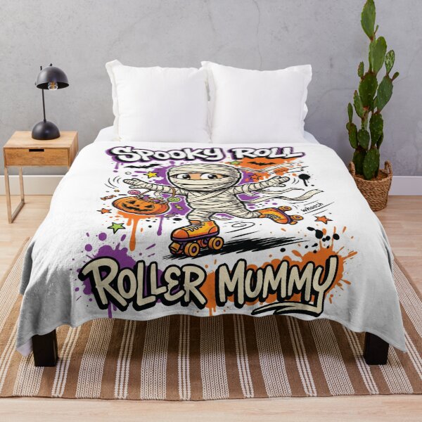 Item preview, Cute Mummy Roller Skates Halloween Candy Art designed and sold by Merch by Das Design Studio.