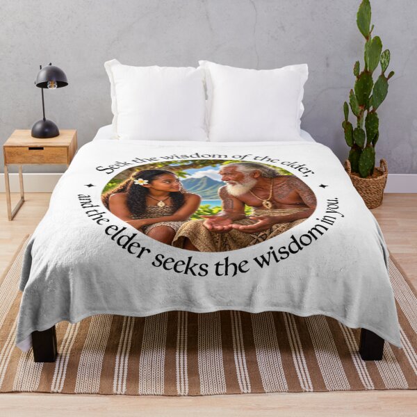 Item preview, Polynesian Heritage Proverb - Seek the wisdom of the elder | Pacific Art designed and sold by ShakaLife.org.
