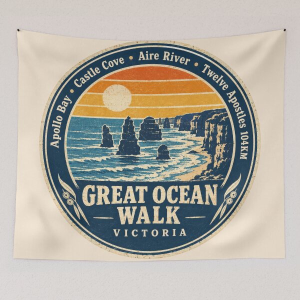 Item preview, Great Ocean Walk Victoria Twelve Apostles Sunset Badge designed and sold by Yellowriversss.