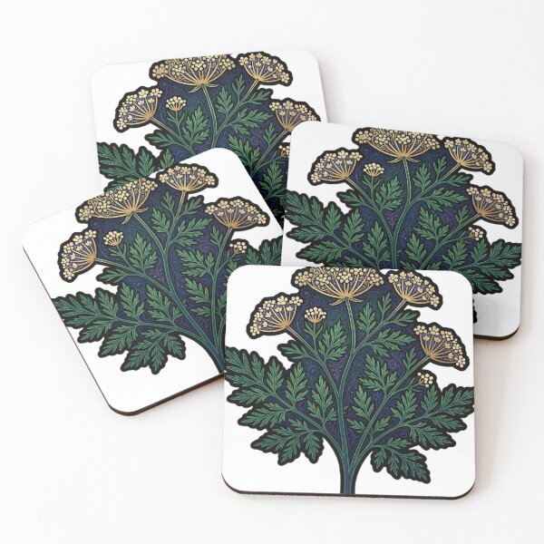 Item preview, Gothic Hemlock Sprig - Herbal Apothecary Emblem designed and sold by IllumeInk.