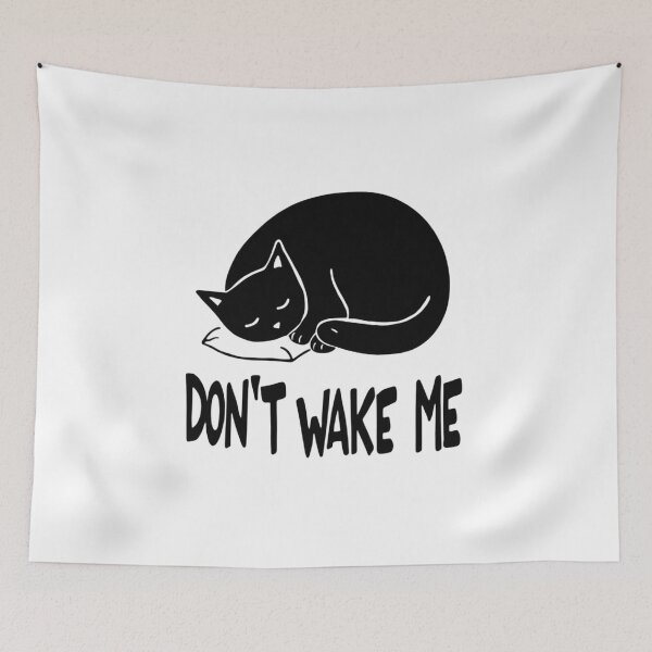 Item preview, Lazy Sleeping Black Cat Don't Wake Me Humor designed and sold by Ikochane.