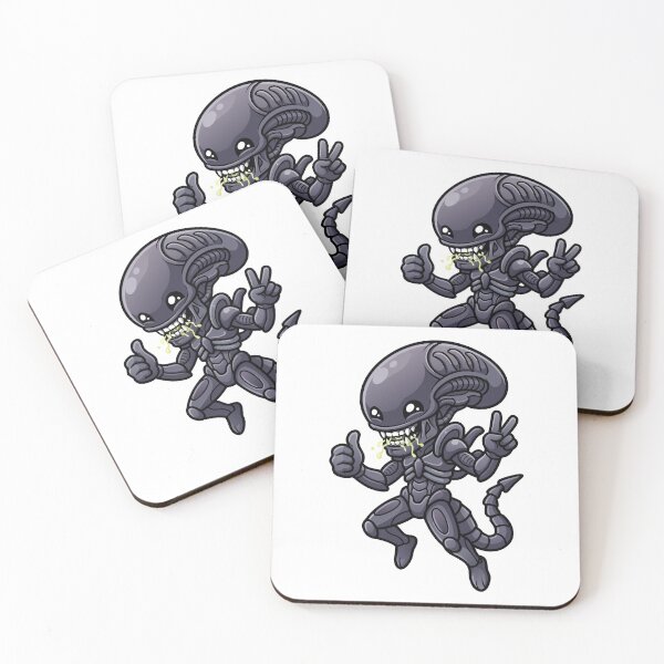 Item preview, Cute Xenomorph Alien Chibi Sci-Fi Monster Cartoon Art designed and sold by Rupesh-Art26.