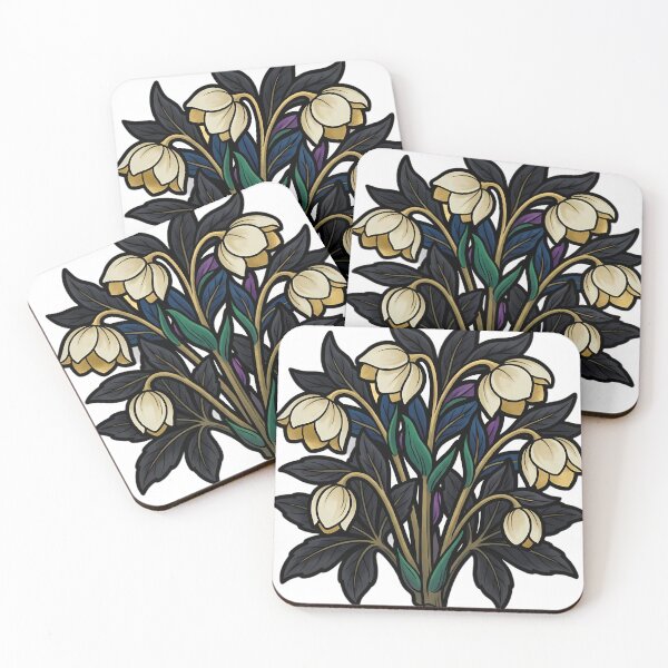 Item preview, Gothic Hellebore Cluster - Herbal Apothecary Emblem designed and sold by IllumeInk.