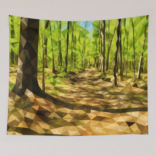 Item preview, Geometric Three Pines Landscape designed and sold by Vicky Brago-Mitchell®.