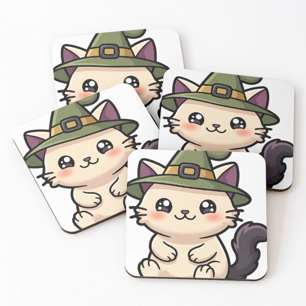Item preview, Cute Kawaii Cream Kitten in a Tiny Pointed Hat designed and sold by pumsquare.