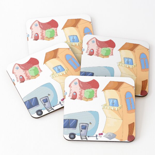 Item preview, Whimsical House and Trailer Illustration designed and sold by Catsi-Nook-Art.