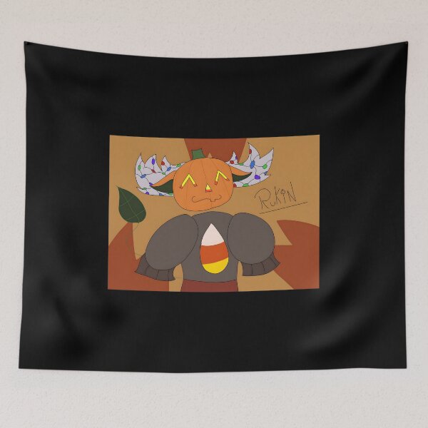 Item preview, Whimsical Pumpkin Character with Festive Lights designed and sold by elijbclaude.
