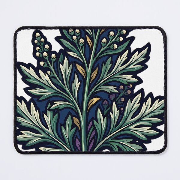Item preview, Gothic Mugwort Sprig - Herbal Apothecary Emblem designed and sold by IllumeInk.