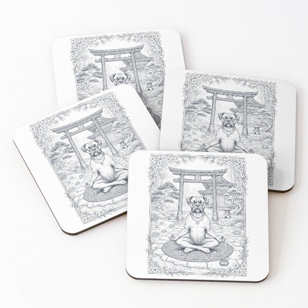 Item preview, Vintage Boxer Dog Yoga Poses Funny Meditation Dog Mom Lover designed and sold by dian-rody-crest.