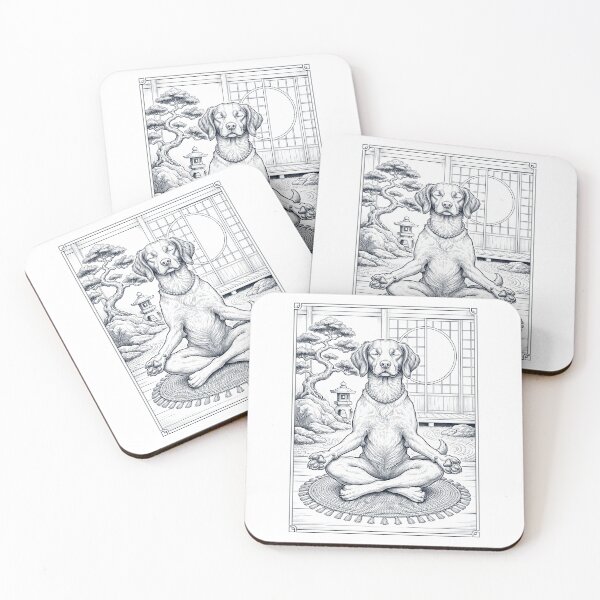Item preview, Vintage Brittany Yoga Poses Funny Meditation Dog Mom Lover designed and sold by dian-rody-crest.