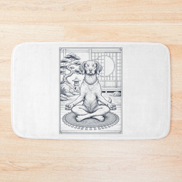 Artikelvorschau, Vintage-Yoga-Posen aus der Bretagne, lustige Meditation, Hundemama-Liebhaberin entworfen und verkauft von dian-rody-crest.