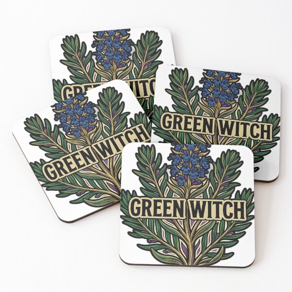Item preview, Ramita de hisopo gótico - Emblema de la bruja verde designed and sold by IllumeInk.